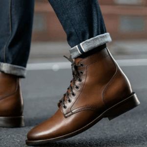 THURSDAY BOOTS Brandy Full Grain Leather Boots Size 9